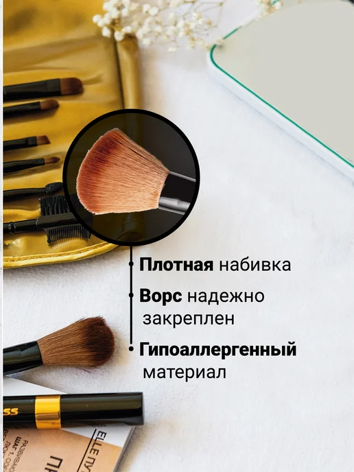 MagRuss Профессиональный набор кистей для макияжа, черный, фото 5