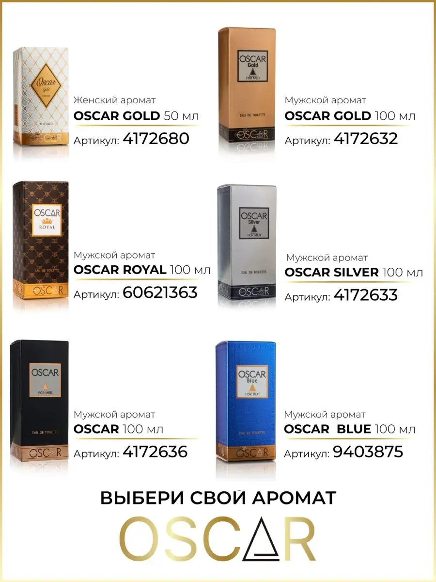 Туалетная вода Oscar Gold 50 мл XXI CENTURY 4172680 купить в  интернет-магазине Wildberries