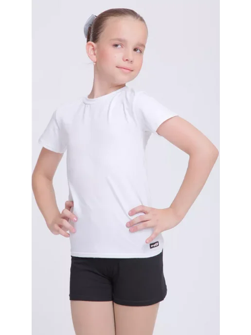ennesy via Футболка спортивная школьная хлопок, белый, фото 3