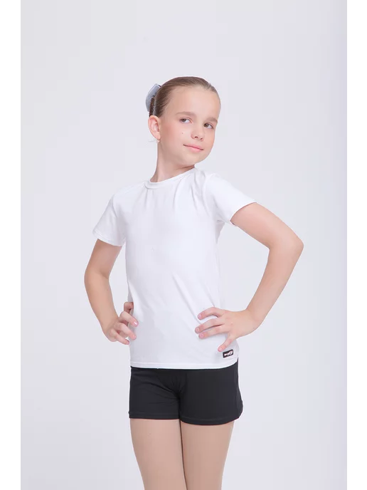 ennesy via Футболка спортивная школьная хлопок, белый, фото 5
