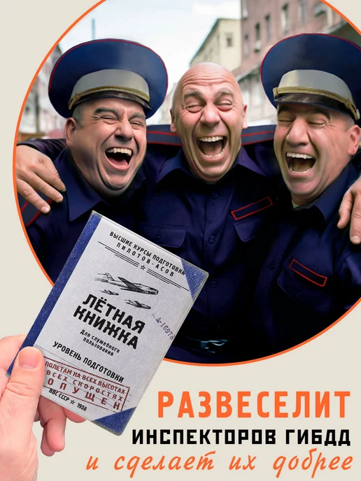 Бюро находок Обложка для автодокументов Летная книжка, голубой, фото 4