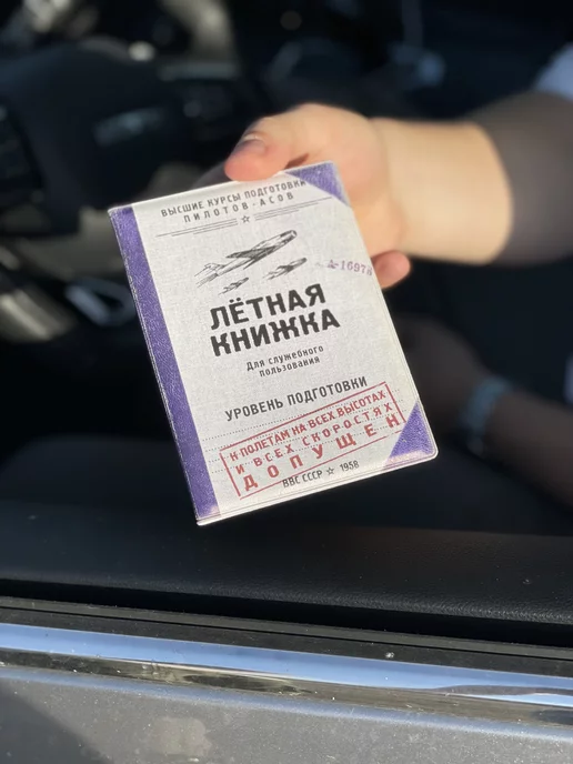 Бюро находок Обложка для автодокументов Летная книжка, голубой, фото 5