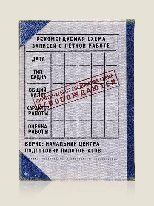 Бюро находок Обложка для автодокументов Летная книжка, голубой, фото 7