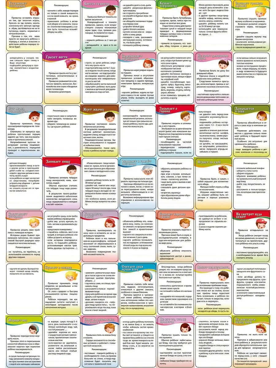 Вредные привычки 3-7 лет развивающие карточки для детей Шпаргалки для мамы  4332563 купить за 189 ₽ в интернет-магазине Wildberries