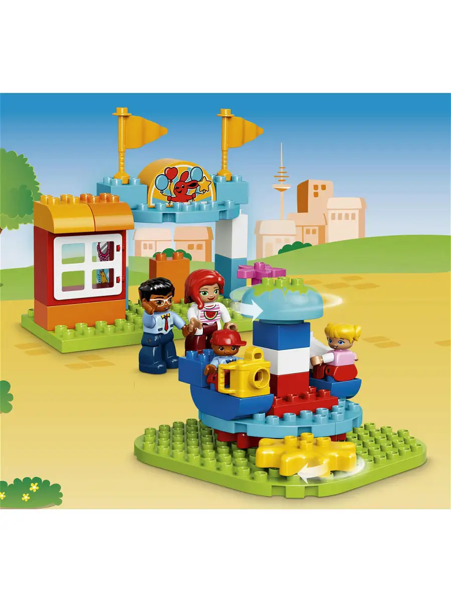 Конструктор LEGO DUPLO 10841 Семейный парк аттракционов LEGO 4354465 купить  в интернет-магазине Wildberries