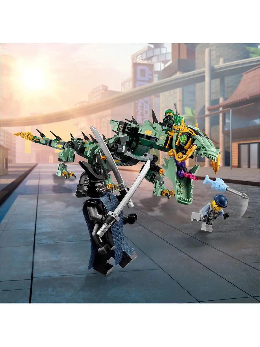 Конструктор LEGO NINJAGO Movie 70612 Механический дракон зелёного ниндзя  LEGO 4354505 купить в интернет-магазине Wildberries