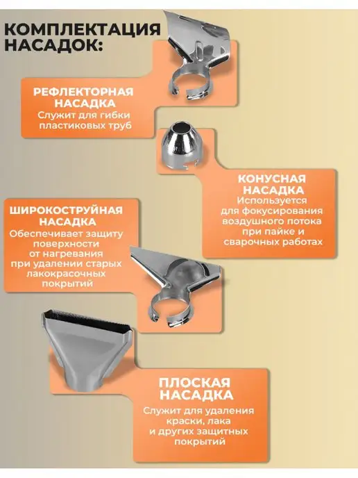 ВИХРЬ Фен технический ТП-2000, оранжевый, фото 4