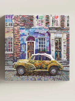 Картина на холсте "Желтый автомобиль" 40х40 см Postermarket 4379487 купить за 843 ₽ в интернет-магазине Wildberries