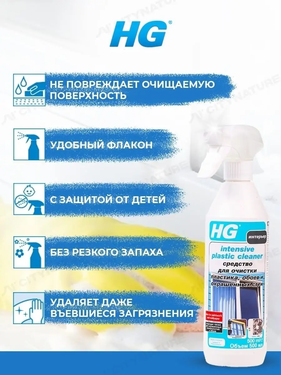 Средство для очистки пластика HG 4453514 купить в интернет-магазине  Wildberries