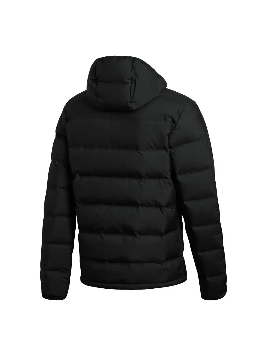 Adidas helionic hooded shop down jacket black