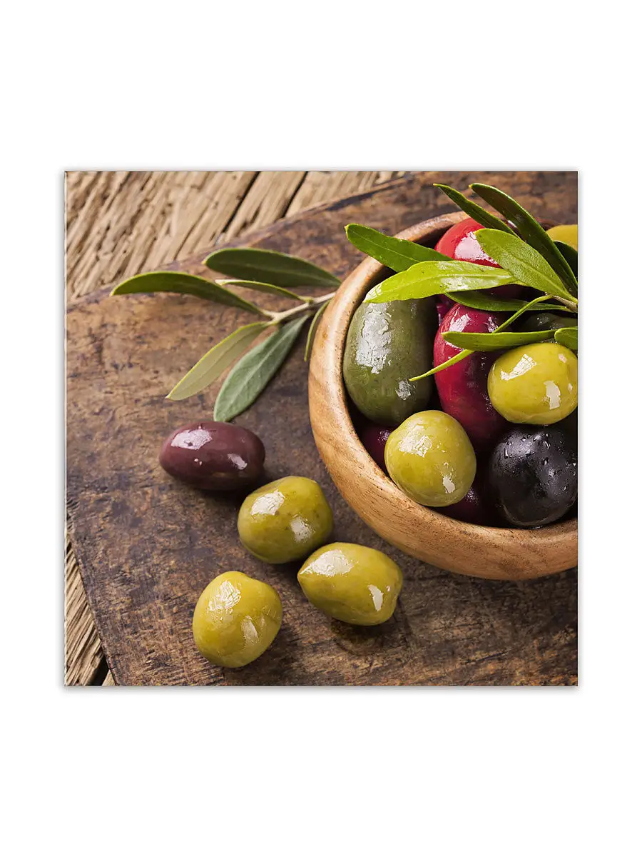 Репродукция на стекле 30x30 см "Оливки 3"