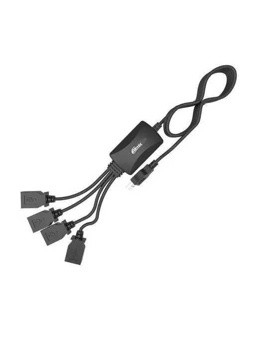 RITMIX USB разветвитель для ноутбука зарядка телефонов смартфонов, черный, фото 8
