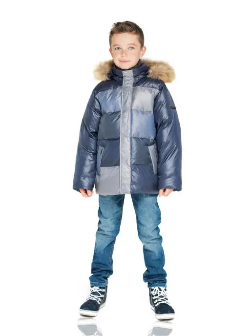 AVIVA kids Пуховик, синий, фото 4