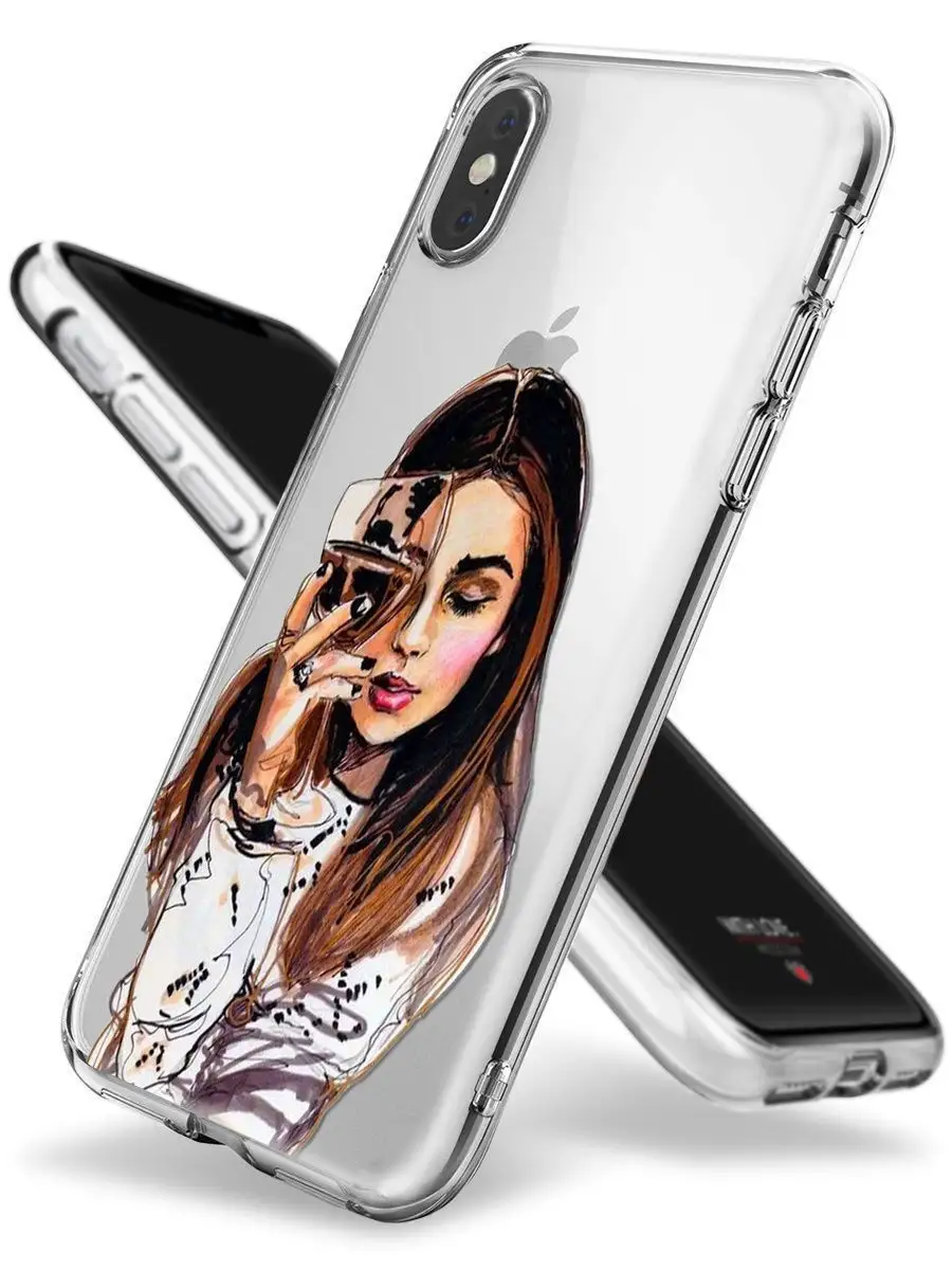 Чехол для iPhone X / XS . With Love. Moscow 4840274 купить в  интернет-магазине Wildberries