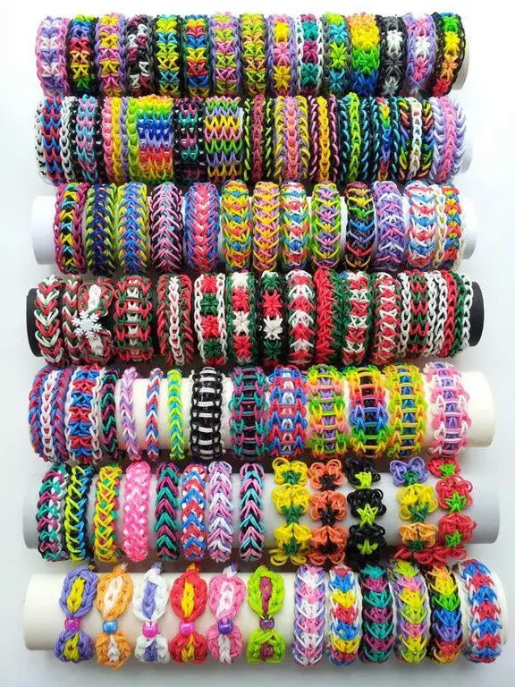 Набор резиночек для плетения браслетов Loom Bands (с крючком, 200 шт) зеленый