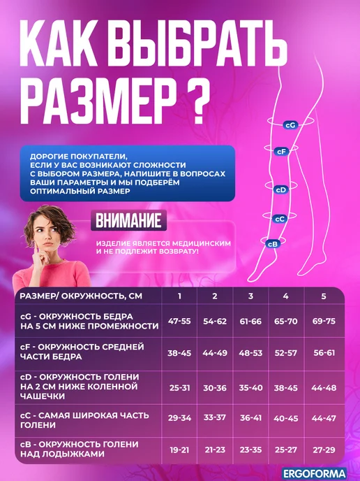 ERGOFORMA Компрессионные чулки 2 класс для операции, для родов белые, белый, фото 2