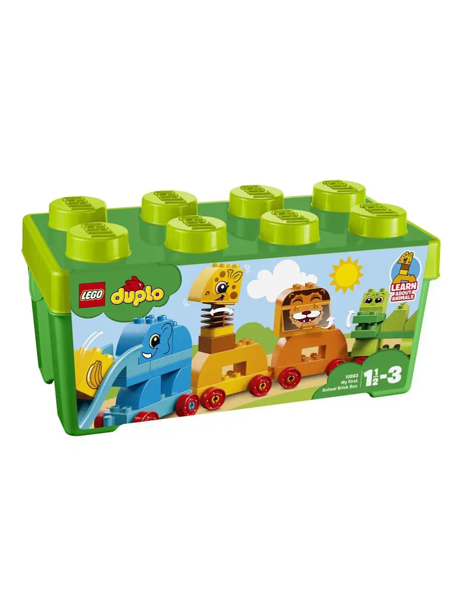 Конструктор LEGO DUPLO Creative Play 10863 Мой первый парад животных /  зоопарк, для малышей LEGO 4930156 купить в интернет-магазине Wildberries