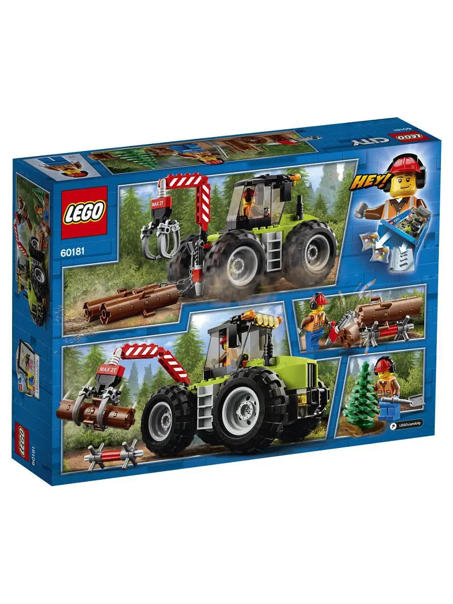 Конструктор LEGO City Great Vehicles 60181 Лесной трактор LEGO 4930172  купить в интернет-магазине Wildberries