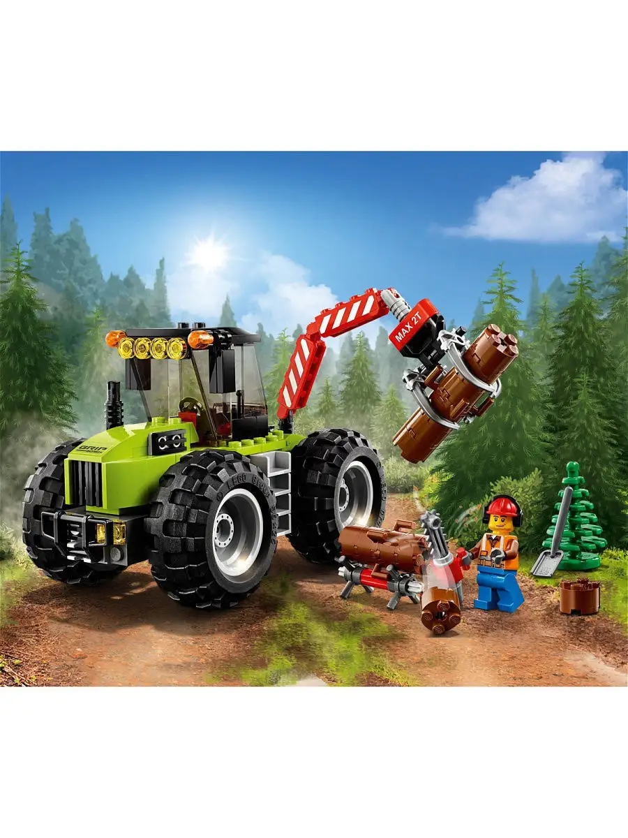 Конструктор LEGO City Great Vehicles 60181 Лесной трактор LEGO 4930172  купить в интернет-магазине Wildberries