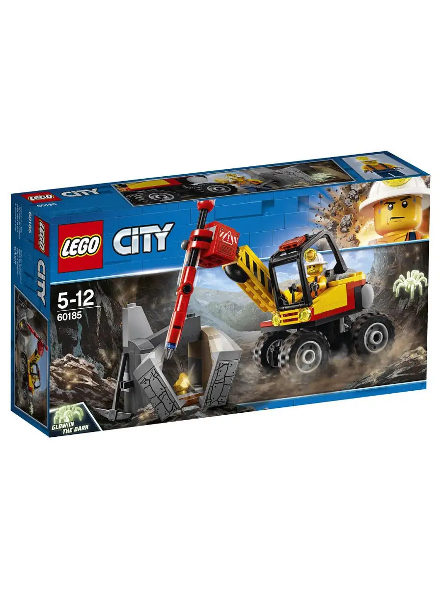 Конструктор LEGO City Mining 60185 Трактор для горных работ LEGO 4930176  купить в интернет-магазине Wildberries