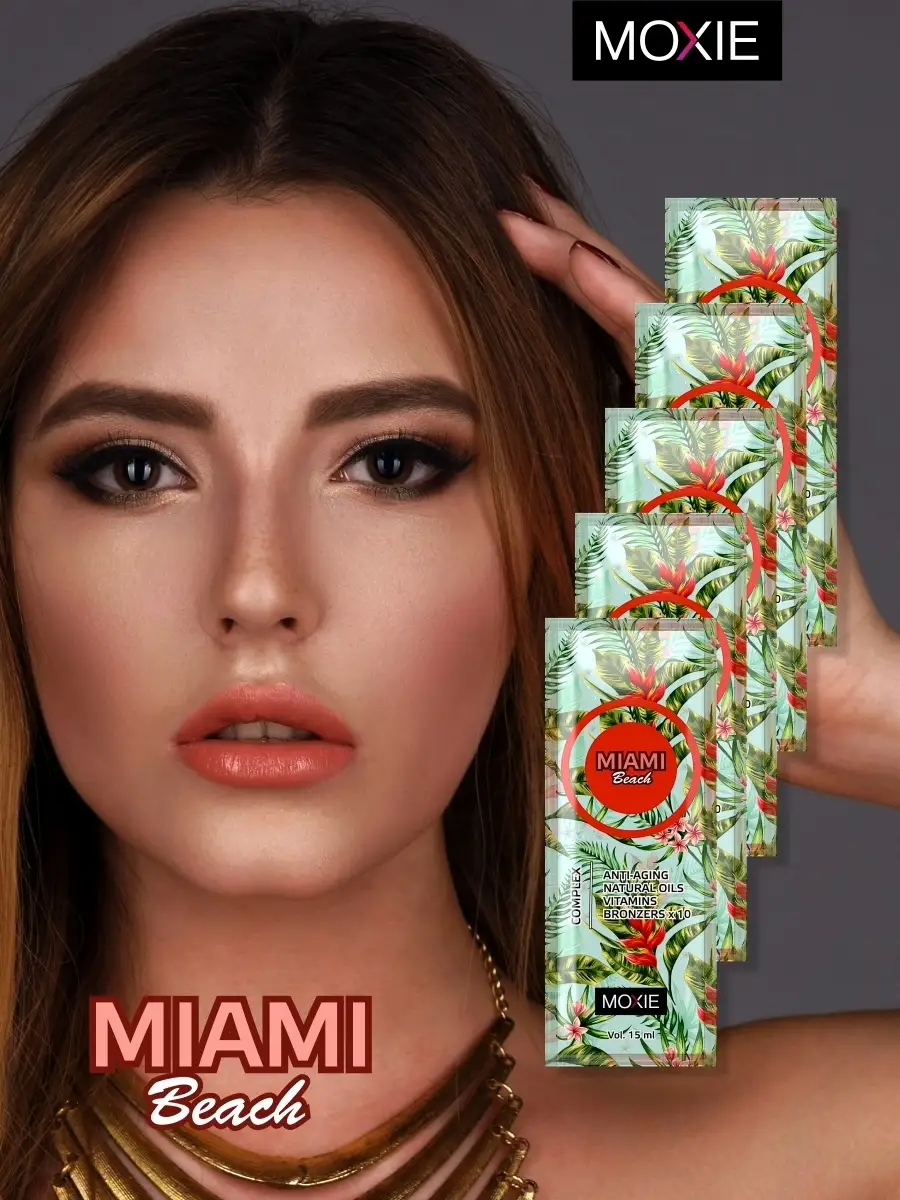 Набор для загара в солярии Miami Beach (15 мл х 5) MOXIE. 4973747 купить в  интернет-магазине Wildberries