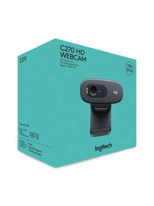 LOGITECH Web-камераLogitechC270 1280 x 720 USB 2.0 30 кад сек [960-00…, 1280x720, фото 8