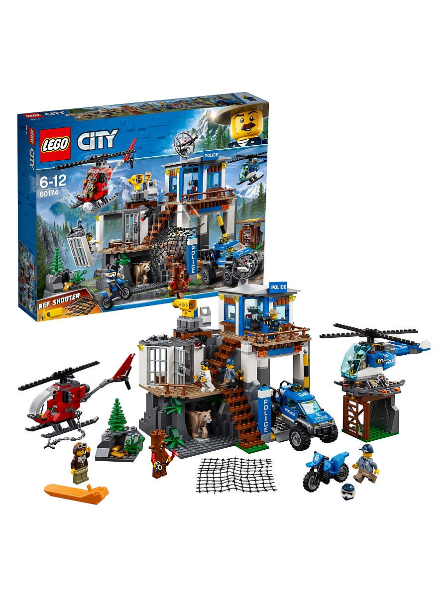 Конструктор LEGO City Police 60174 Полицейский участок в горах LEGO 4979693  купить в интернет-магазине Wildberries