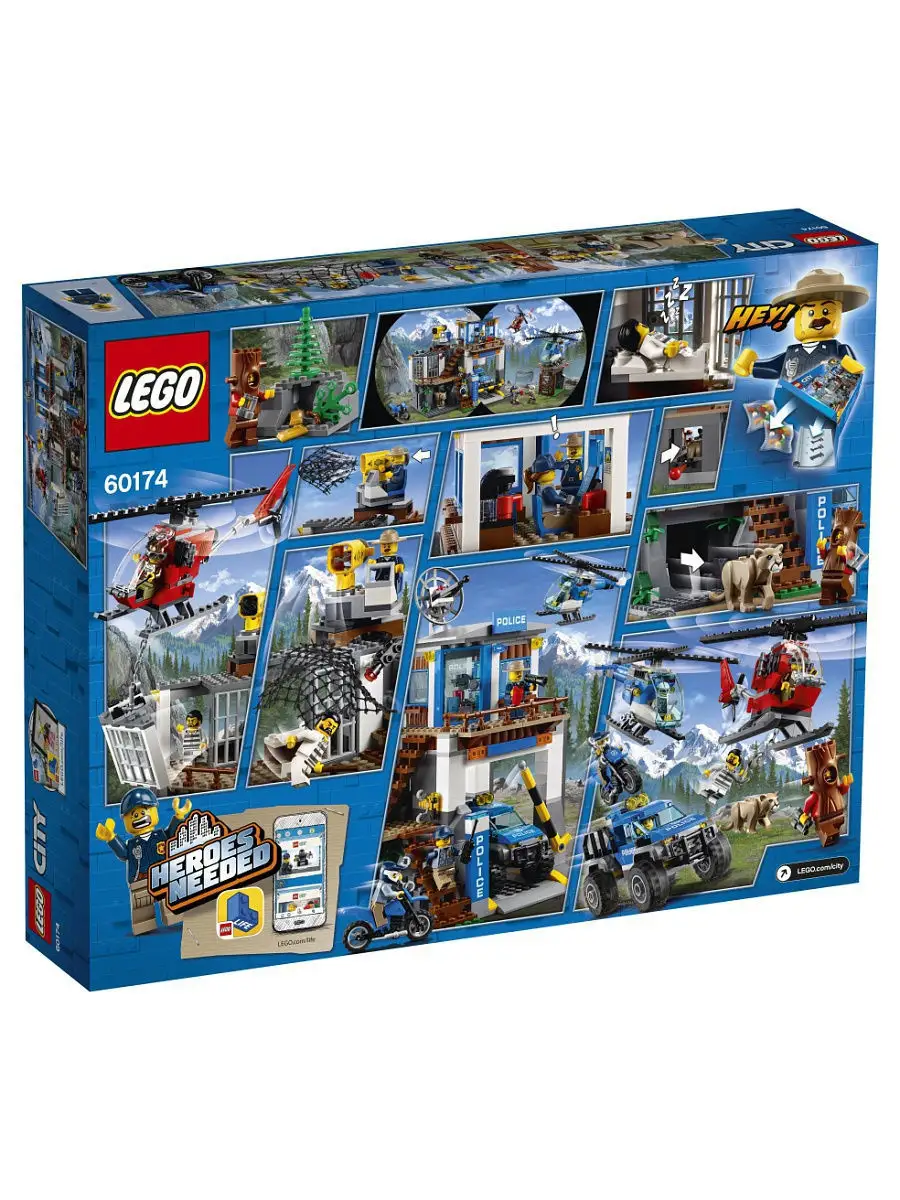 Конструктор LEGO City Police 60174 Полицейский участок в горах LEGO 4979693  купить в интернет-магазине Wildberries