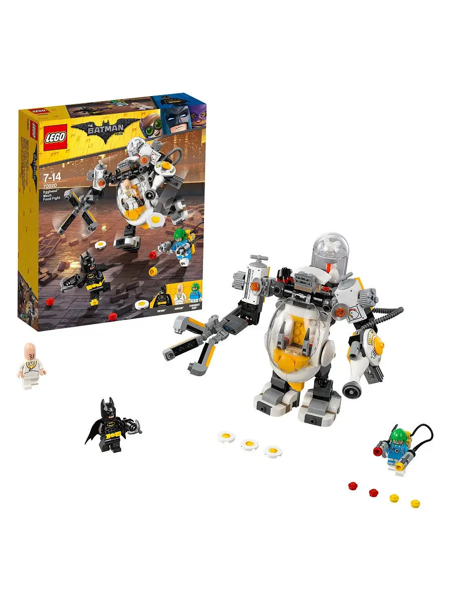 Конструктор LEGO Batman Movie 70920 Бой с роботом Яйцеголового LEGO 4979711  купить в интернет-магазине Wildberries