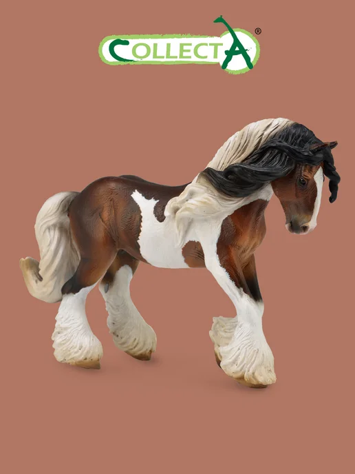 Collecta Фигурка лошади Тинкер жеребец пегий, оранжевый
