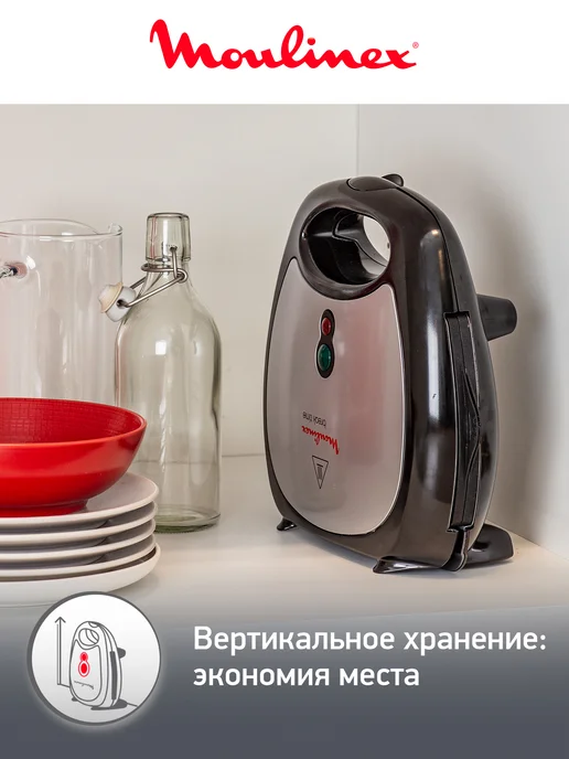 Moulinex Вафельница Break Time SW611812, с съемными панелями, черный, фото 4