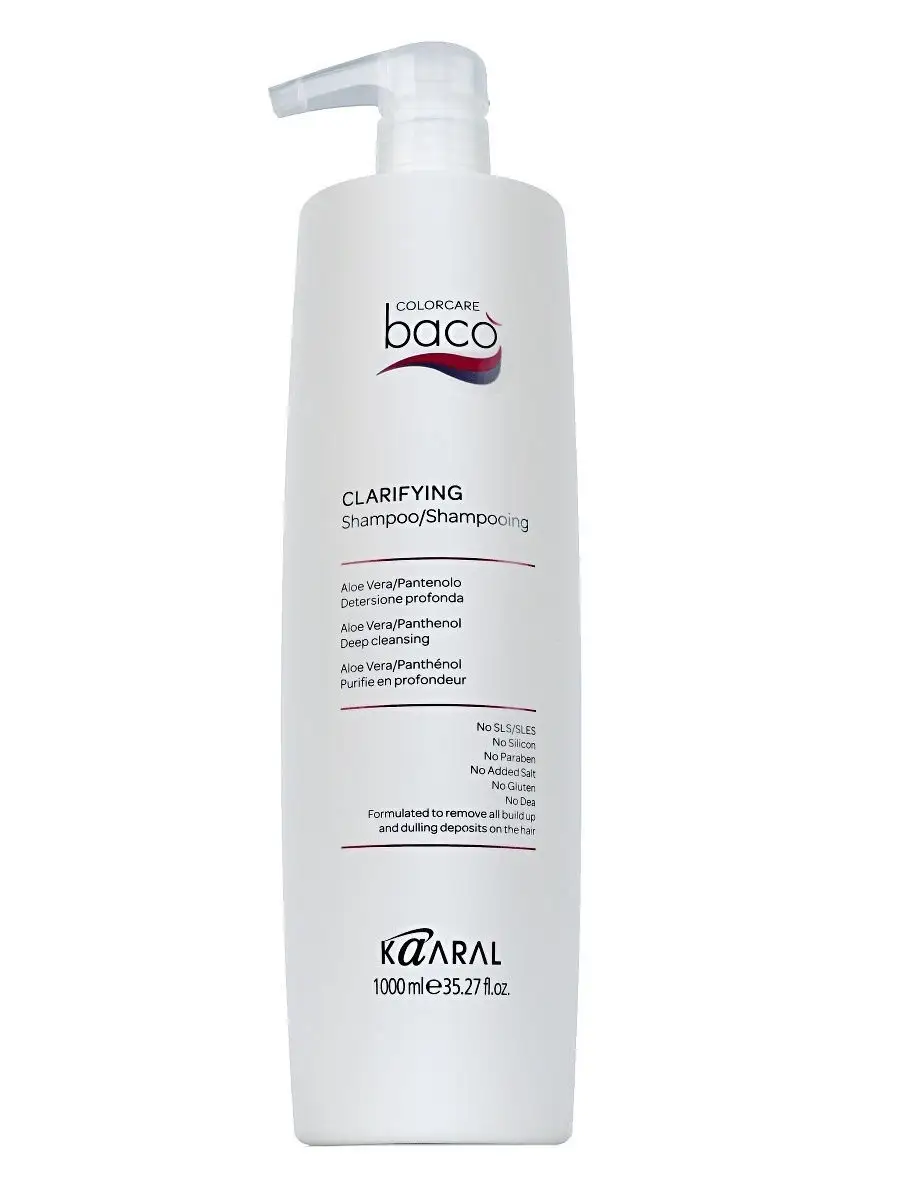 Шампунь для глубокого очищения волос и кожи головы Baco Clarifying Shampoo,  1000мл. Kaaral 5178652 купить в интернет-магазине Wildberries