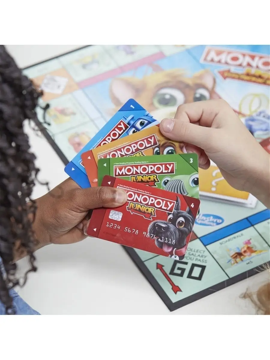 Игра настольная Монополия Джуниор с банковскими картами MONOPOLY 5296251  купить в интернет-магазине Wildberries