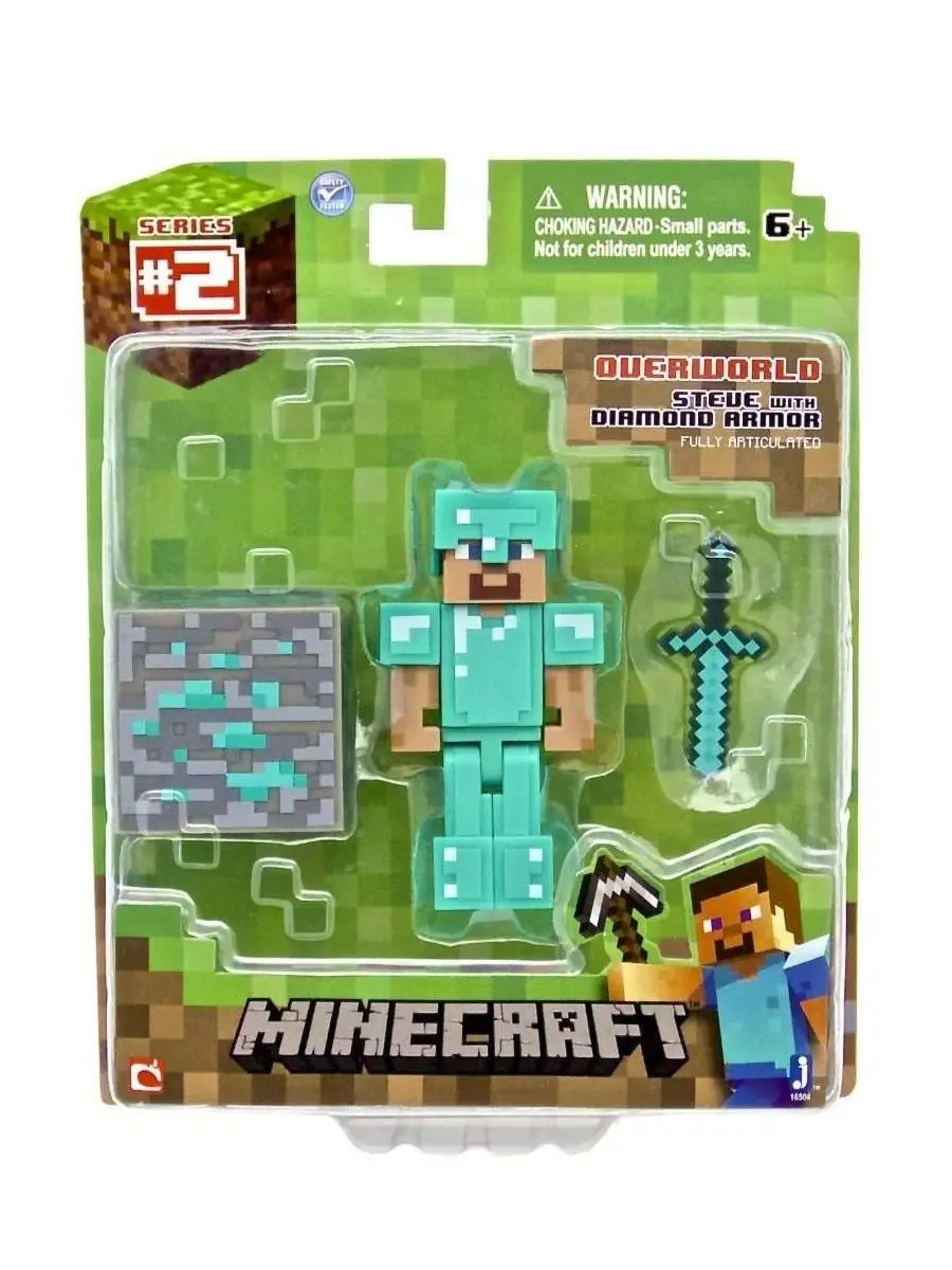 Фигурка игрушка Minecraft Майнкрафт Стив в алмазной броне Minecraft 5401901  купить за 462 ₽ в интернет-магазине Wildberries