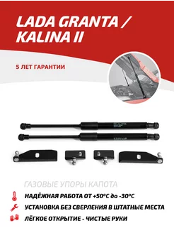 Газовые упоры капота Lada Granta 2011-18/Kalina II 2013-2018 Автоупор 5427108 купить за 2 344 ₽ в интернет-магазине Wildberries