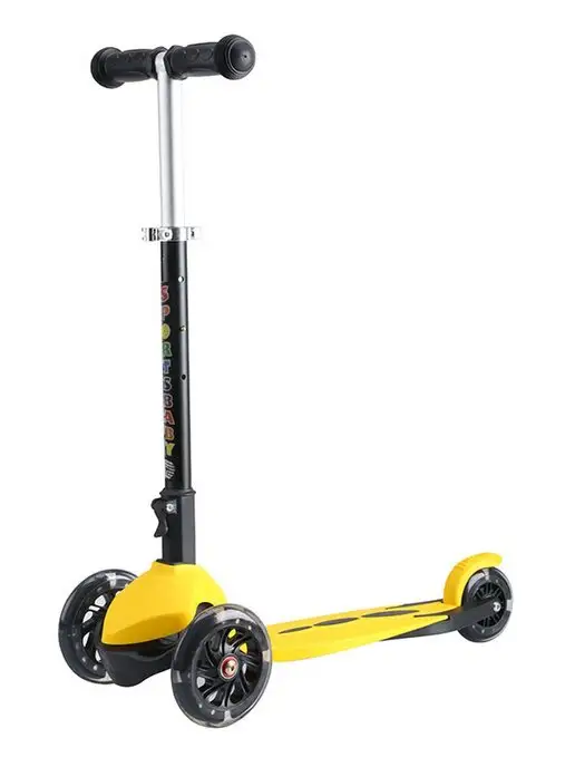 Sportsbaby Самокат RAY MS-915 складной со светящимися колесами, желтый