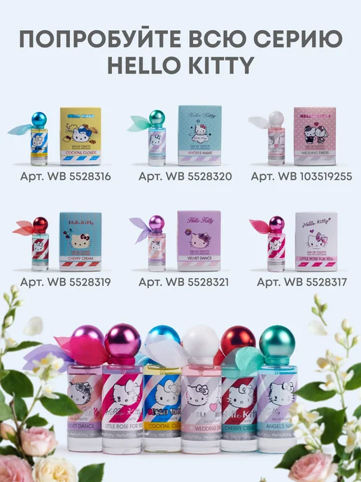 Hello Kitty Туалетная вода детская "COCKTAIL CLOUDS" 30 мл духи, 30 мл, фото 7