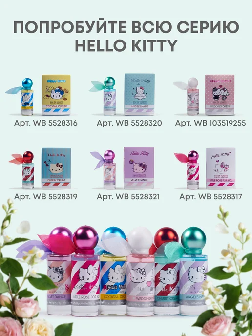 Hello Kitty Туалетная вода "CHERRY CREAM" 30 мл духи для девочки, 30 мл, фото 7