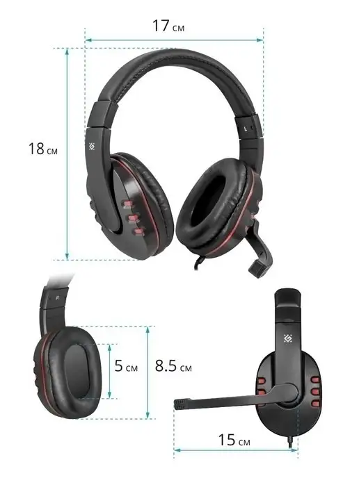 DEFENDER Наушники игровые с микрофоном Warhead G-160ч, вариант, фото 7