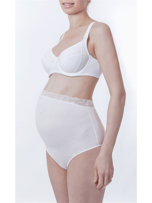 RelaxMaternity White 5100 Over Bump Maternity Briefs - Size