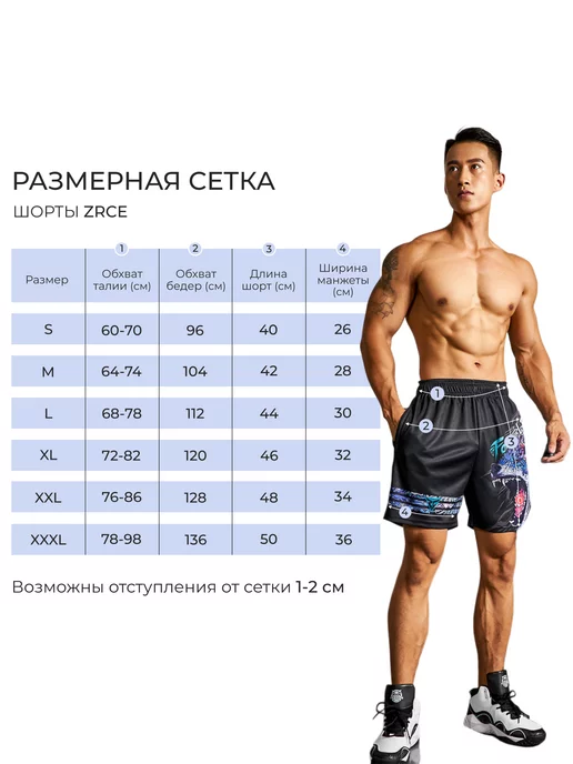 ZRCE Шорты спортивные для фитнеса волейбола мма ufc, синий, фото 4