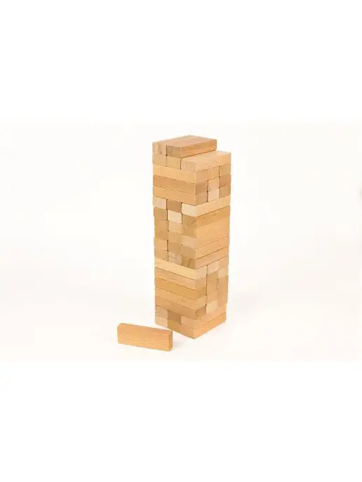 Нескучные игры Башня jenga настольная игра для всей семьи, бежевый, фото 2