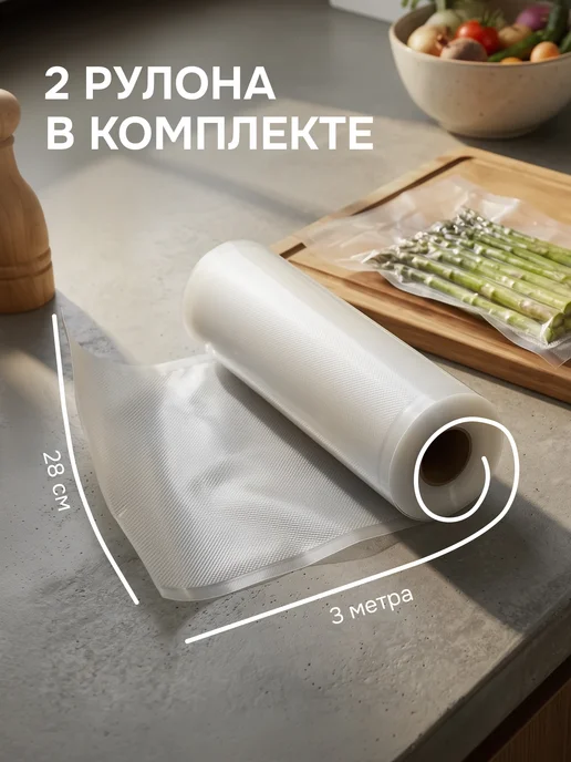 Zigmund & Shtain Пакеты для вакууматора в рулоне 28x300 см VB-005, вариант, фото 8