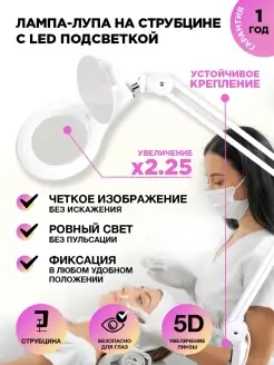 Круглая лупа на струбцине с бестеневой подсветкой Rexant 5738573 купить за 12 105 ₽ в интернет-магазине Wildberries