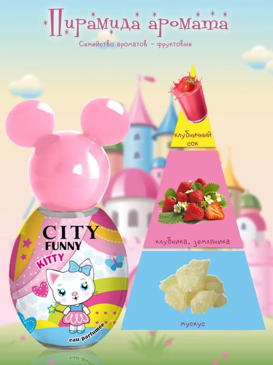 Духи детские City Funny Kitty аромат для девочки 30 мл CITY PARFUM 5754198  купить за 414 ₽ в интернет-магазине Wildberries