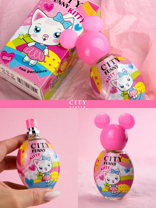 CITY PARFUM Духи детские City Funny Kitty аромат для девочки 30 мл, 30 мл, фото 6