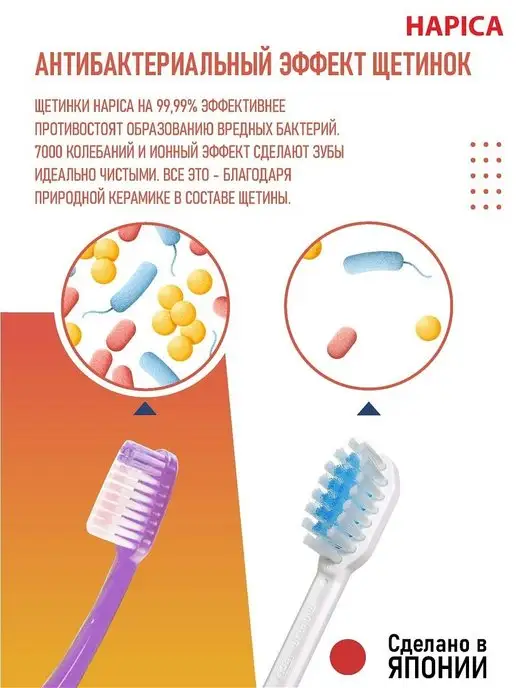 Hapica Электрическая зубная щетка для взрослых чистит без пасты, синий, фото 5