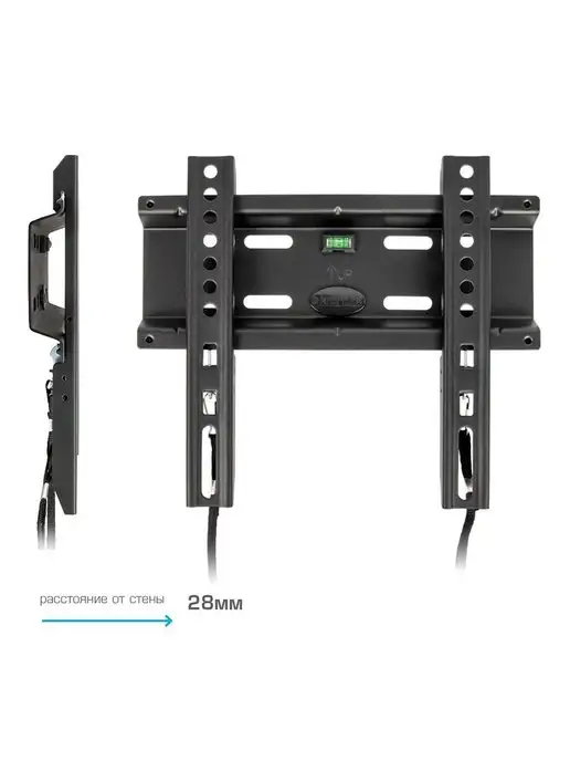 Kromax Кронштейн для телевизора 15"-47" настенный FLAT-5, черный, фото 4