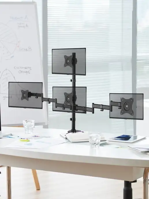 ARMMEDIA Кронштейн для четырех мониторов 15-27" LCD-T16, вариант, фото 2