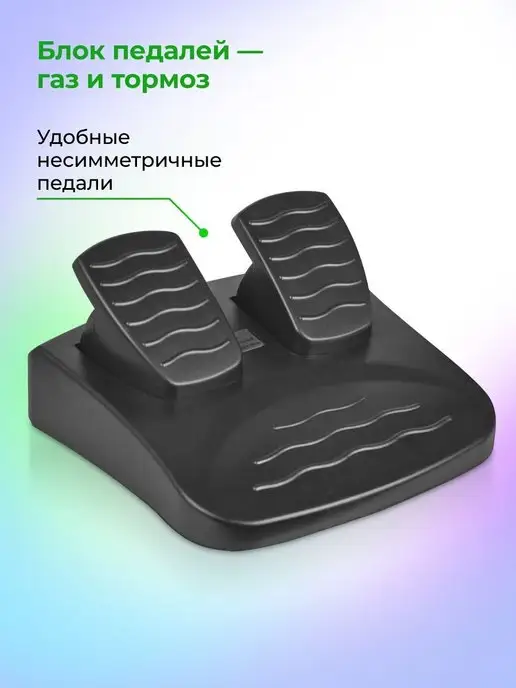 DEFENDER Руль игровой для ПК с педалями Challenge Mini, серый, фото 4